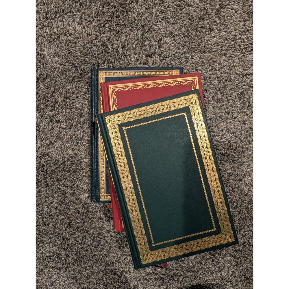Vintage International Collectors Library Books — Set of 3, Gilt Decorated Bindin